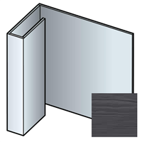 Profil de finition pour encadrement de fenêtre en bardage Cedral Lap - Aluminium laqué Schiste C18 - longueur 3,0 M
