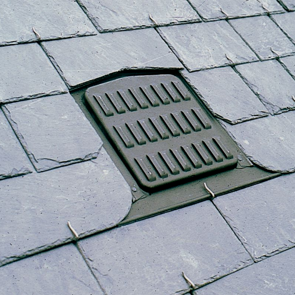 Chatière de ventilation de comble VMZINC Intégra Anthra-Zinc - 335 MMx310 MM - section de 60 cm²