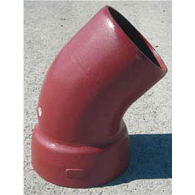 COUDE FONTE ASSAINISSEMENT EMBOITEMENT COMPLET, 1/8, MALE-FEMELLE, DN 250