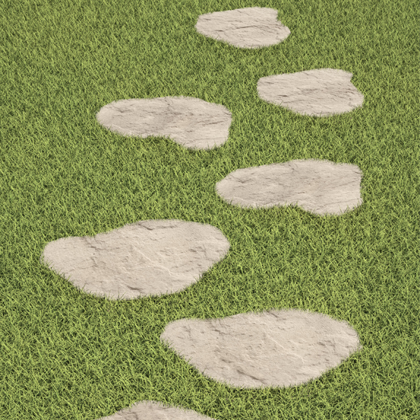 Pas japonais Sentier en béton beige décoratif - 48 x 36 cm - épaisseur 3,5 cm