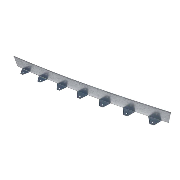 Bordure en acier galva en L - 100mm x 50mm x 2.24ml + bride