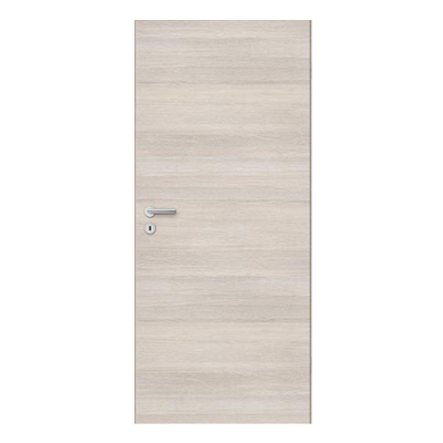 Porte aspect bois à veinage horizontal - Verso Crema - Main gauche - 203.6 CM x 83 CM - Crème