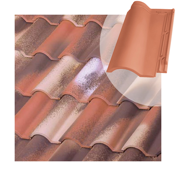 Tuile en terre cuite TB-12 Tejas Borja à double emboîtement - coloris Nature Bidasoa - 439 MM x 260 MM