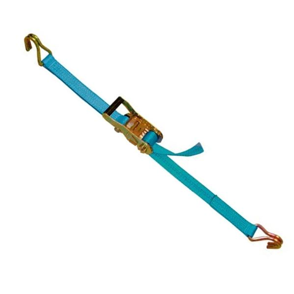 Sangle d'arrimage avec boucle à rochet avec crochet double ronds longueur 5 mètres