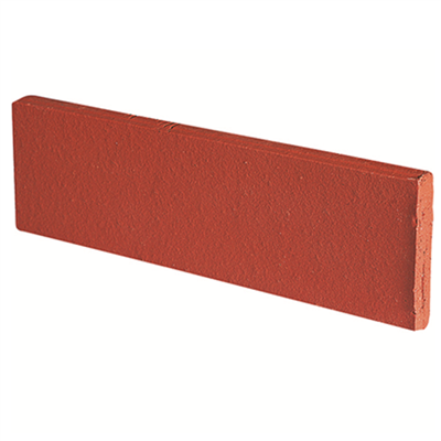 Plaquette de parement mural en terre cuite lisse Terreal Rouge - 22 CM x 5 CM - épaisseur 14 MM