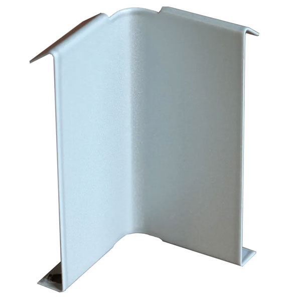 Angle rentrant clipsable pour profilé de finition terrasse Jouplast - Haut. 100,00 mm - Gris aluminium