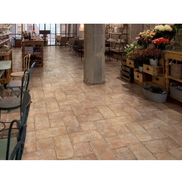 Carrelage sol intérieur effet "terre cuite" Cottoantico - Beige - 60 CM x 30 CM - ép.9 MM