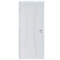Bloc-porte prépeint Kaori blanc à âme isolante - Gypso - 204 CM x 83 CM - gauche poussant - Serrure de sûreté 3 points