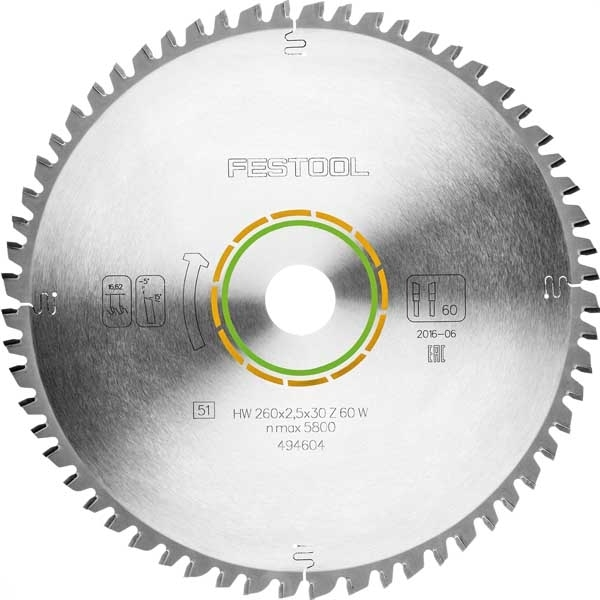 Lame Universelle Festool HW 260X2.5X30 W60