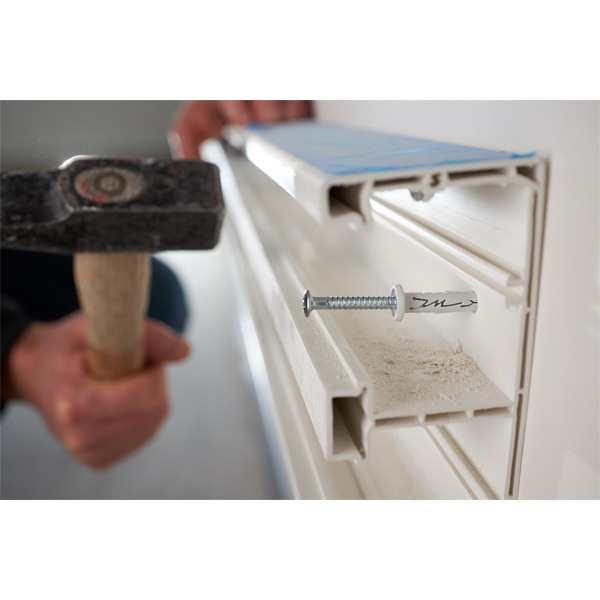 Cheville à frapper en nylon avec vis zingué tête plate - Spit Hit-M P - 6,0 MM x 30,0 MM - boîte de 1000