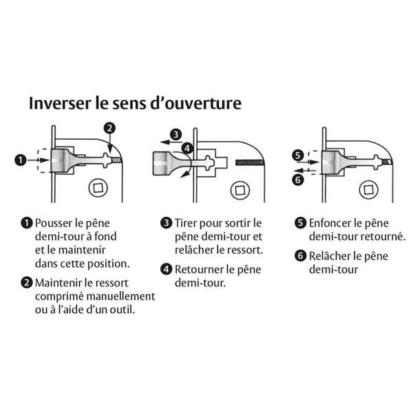 Serrure à encastrer réversible pour profil européen Yale blanche axe 40 mm avec gâche