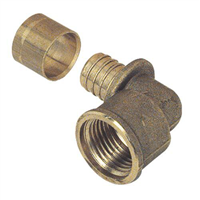 Raccord femelle coudé à glissement - Femelle coudé 15/21 - PER Ø16