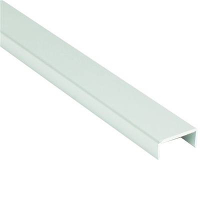 Profil U rigide PVC blanc - pour panneau 19 mm - longueur 2.75 m