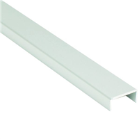 Profil U rigide PVC blanc - pour panneau 19 mm - longueur 2.75 m