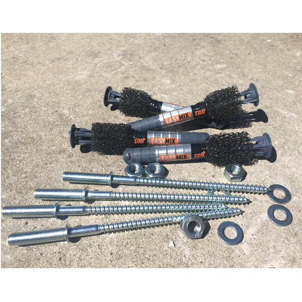 Cheville mécano-chimique Spit Easymix charge moyenne et lourde - M8x140 mm - blister de 4