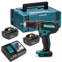 Perceuse visseuse à percussion - Makita DHP482RMJ - 18 V Li-Ion 4 Ah - Ø 13 mm - 2 batteries et chargeur