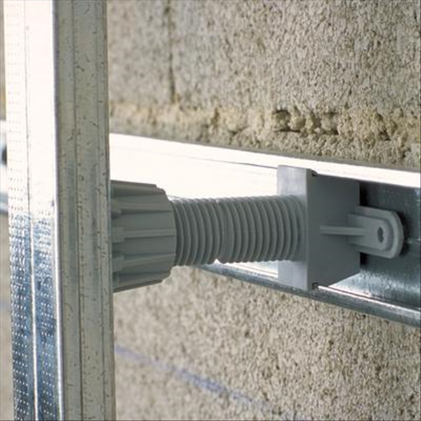 Appui intermédiaire réglable Siniat 150 pour contre-cloison - longueur 65 à 150 mm - boîte de 50 pièces