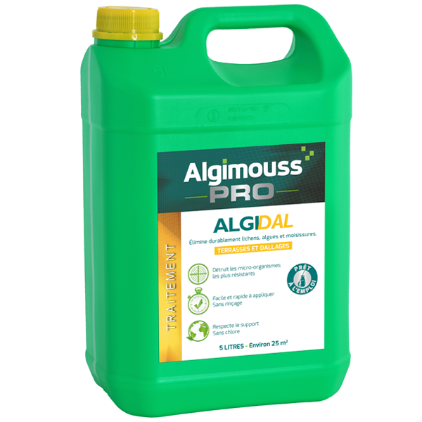 Traitement terrasse et dallage - Algidal Algimouss - Bidon de 5 LTR