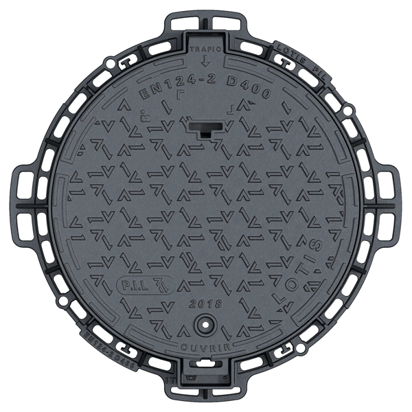 Regard de visite en fonte D400 Lotis - verrouillé et joint antibruit - ∅ 850 mm passage utile ∅ 600 mm