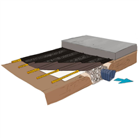 DRAINTUBE FTP: DRAINAGE SOUS DALLAGE/RL DE 97.5M2/50X1.95M. PRIX AU M2