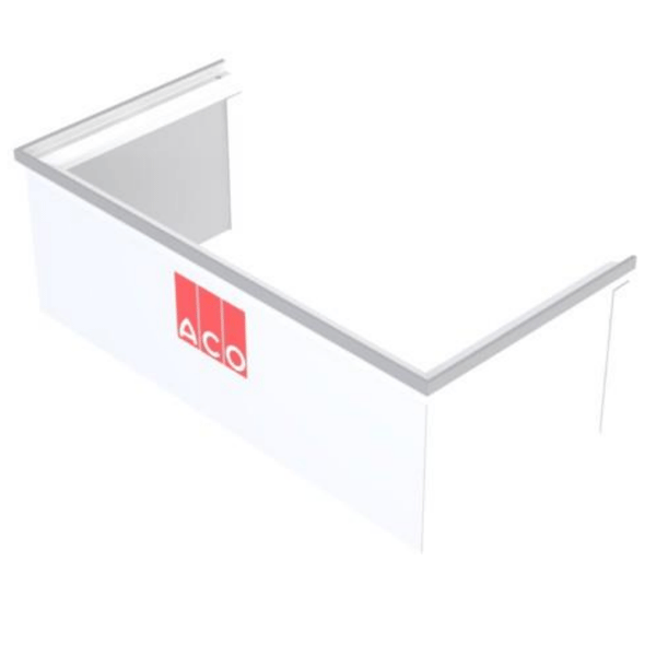 Réhausse fixe polypropylène pour cour anglaise 400 x 800 mm - kit de montage inclu