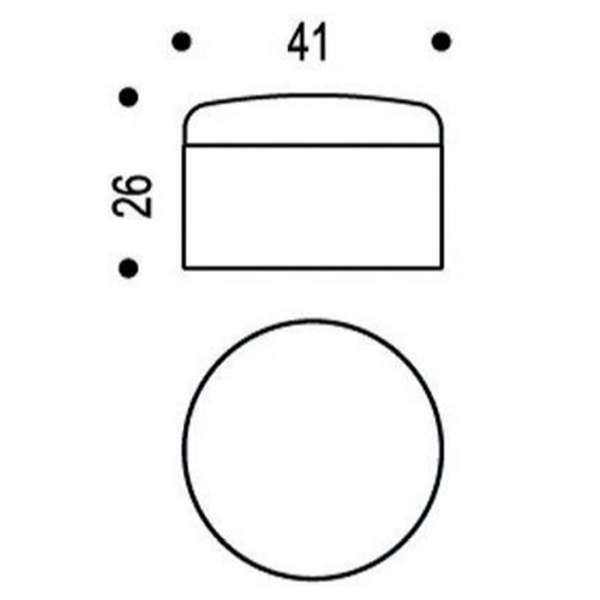 Butée de béquille Vachette 4126-C blanc avec amortisseur diamètre 41 mm épaisseur 26 mm