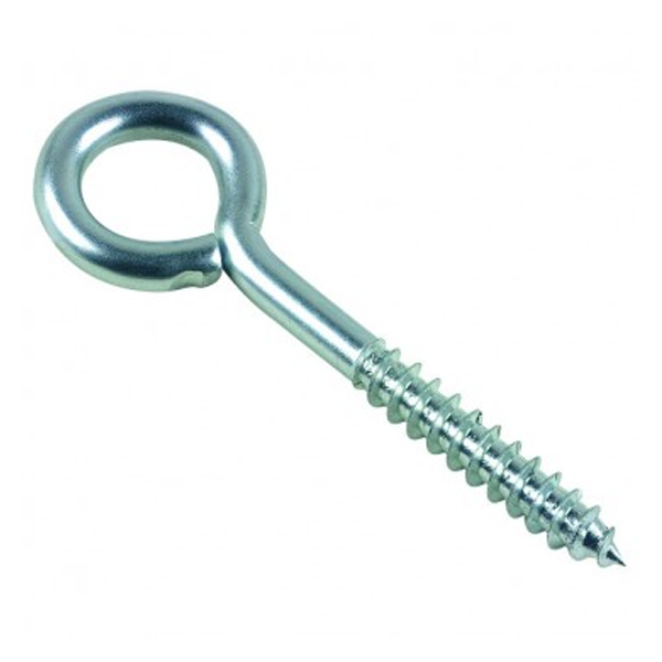 Piton vis à bois acier zingué blanc NFE 25609 diamètre M6 longueur 50 mm - boîte de 100