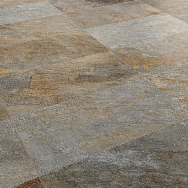 Carrelage extérieur antidérapant effet pierre de Bali - Zéphyr - 30,0 CM x 60,0 CM - ép. 9,00 MM - Grey