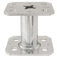 Petit pied de poteau hauteur 80 mm platines 90x70 mm