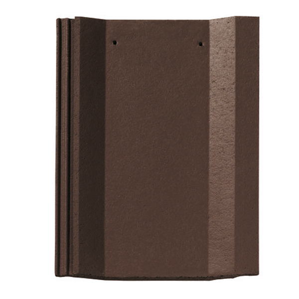 Tuile béton grand moule à faible relief - Perspective - Brun - 42 x 33 cm