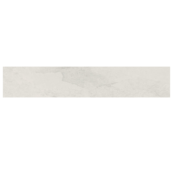 Plinthe de carrelage intérieur en grès émaillé effet pierre Edilis Ruben - 45,0 CM x 8,0 CM - ép. 8,5 MM - Blanc