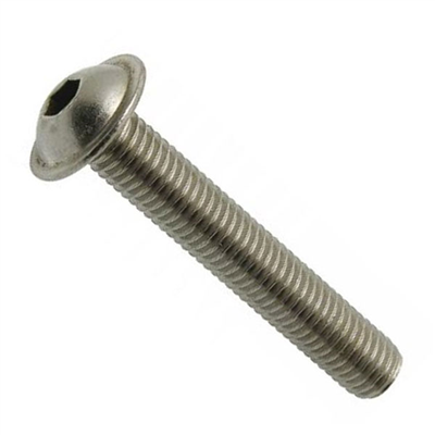 Vis à métaux tête bombée à embase six pans creux Inox A2 M5x12 - boîte de 200