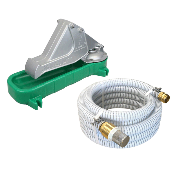 Abreuvoir pompe de prairie pour chevaux et bovins - AQUAMAT II - avec kit d'aspiration complet 7 mètres