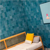 Faïence brillante effet Zellige - Mélange Ragno - 10,0 CM x 10,0 CM - ép. 10,00 MM - Aquamarina