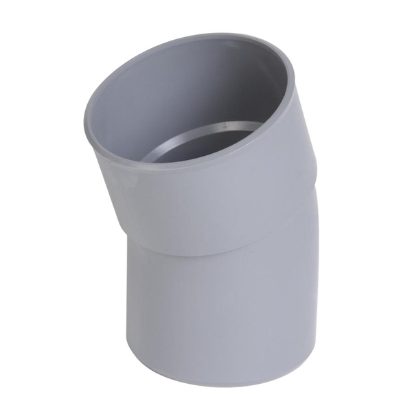 Coude PVC à coller 20° Mâle/Femelle Diamètre 80 mm couleur gris