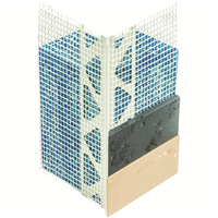 Profilé d'angle en PVC entoilé pour systèmes ITE Parex avec finition grattée épaisse (11 mm) - L. 2,5 ml
