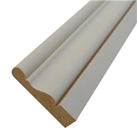 Chambranle à doucine Louix XVI en MDF - bois PEFC peint en blanc - 38 MM x 10,0 MM - longueur 2,44 M