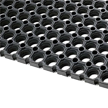 Tapis caillebotis IDS en caoutchouc noir 80 x 120 cm épaisseur 23 mm