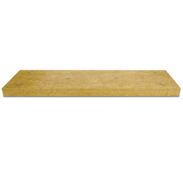 Panneau isolant laine de roche pour fond de coffrage avec 6 fixations - Rockfeu System - R 3,35 m².k/w - 2,40 x 0,60 m - ép. 120 mm