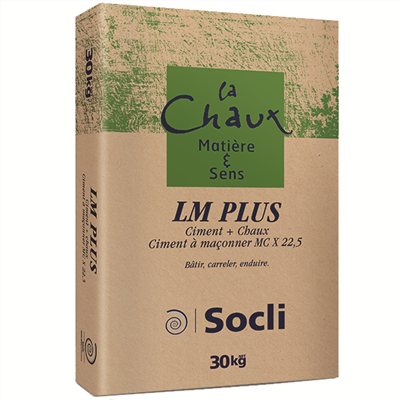 Liant à maçonner à la chaux hydraulique naturelle LM PLUS - Sac de 30 KG