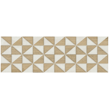 Faïence murale effet ciment et bois Montjouic - 20,0 CM x 60,0 CM - ép. 9,40 MM - coloris White mat