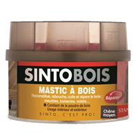 Mastic à bois pour réparations courantes - Séchage rapide - Couleur Chêne moyen - Boîte 550gr