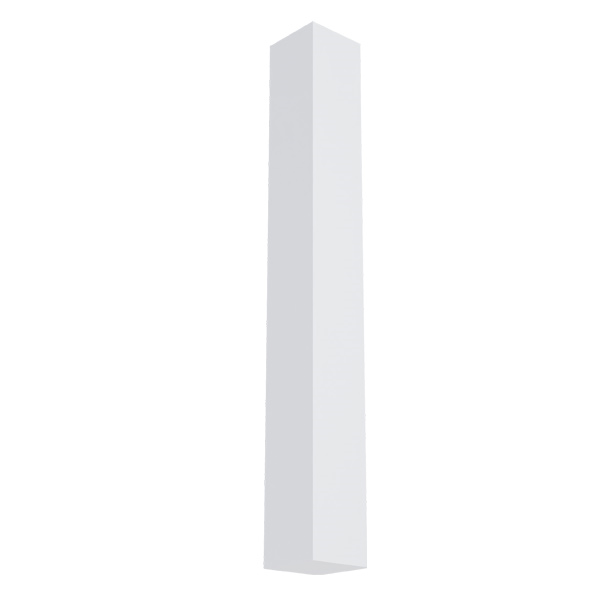Angle extérieur 90° pour planche de rive Rivecel à profil carré L9 - L16 et L20 - Blanc - Hauteur 300,00 MM