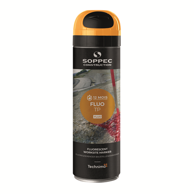 Traceur de chantier FLUO TP durée 12 mois orange fluorescent 500ml