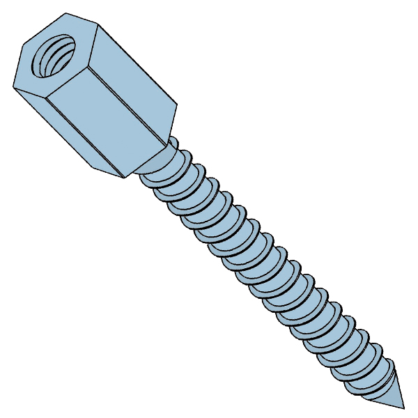 Piton réhabilitation femelle Gypso acier galvanisé pour tige filetée M6 - longueur 62 MM - boîte de 100