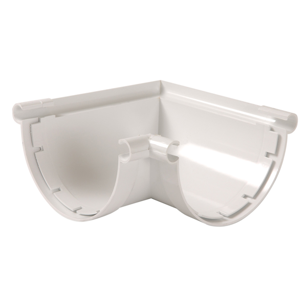 Angle de gouttière développé 25 à coller 90° coloris blanc