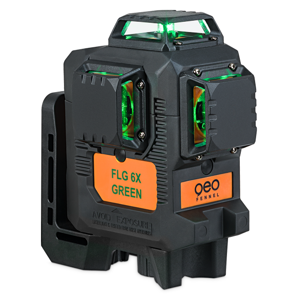 Niveau laser vert multi-lignes 3 x 360° - Geo Fennel FLG 6X-Green - en sacoche avec batterie chargeur et support