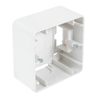 Cadre saillie simple Debflex - 86 x 86 x 43 mm - À visser - ABS - Blanc brillant