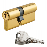 Cylindre européen double entrée laiton Thirard mécanisme 5 goupilles 30 x 40 mm - livré avec 3 clés