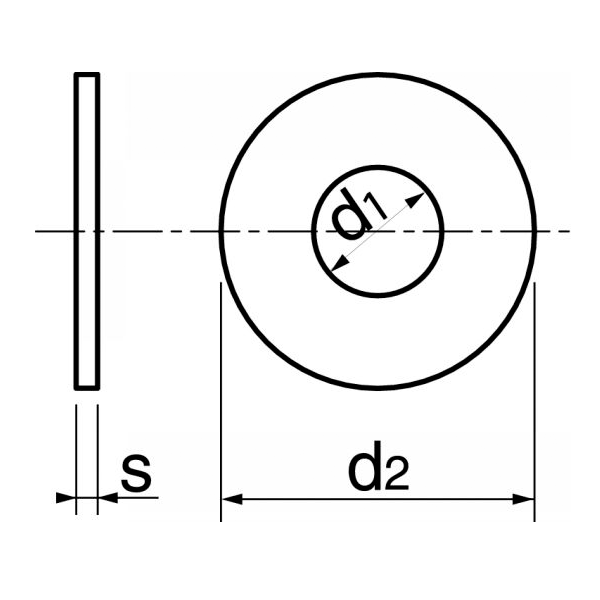 Rondelle Plate Large Type L En Acier Inoxydable A X Mm Bo Te De